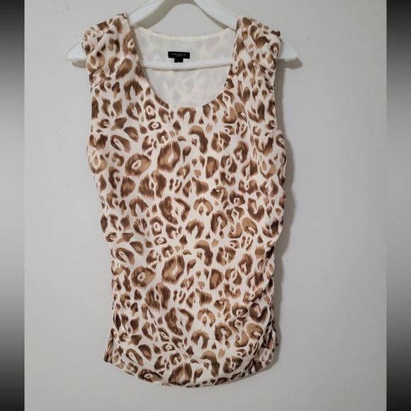 Womens Blouse Ivory and Brown ANN TAYLOR - Picture 1 of 1